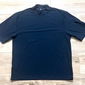Nike Golf t-shirt active size Large Dri-Fit UV short-sleeve navy blue swoosh